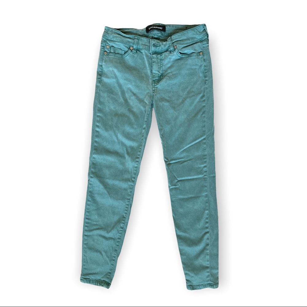 Teal Petite ankle skinny jeans